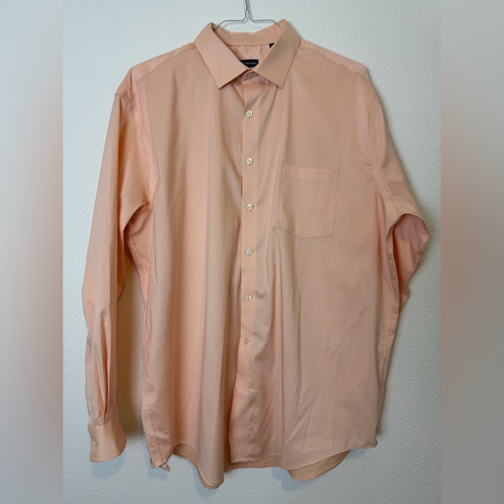Van Heusen Peach Long Sleeve Dress Shirt